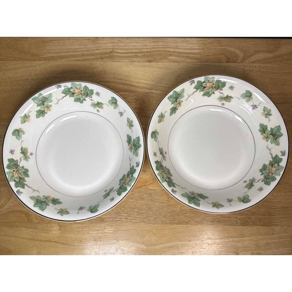 Vintage Pope Gosser American Ivy Round Serving Bowls Set Of 2 USA Made